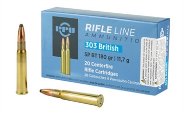 Picture of PPU Standard Rifle 303British 180gr Soft Point Boat Tail 20 Per Box/10 Case PP303S2