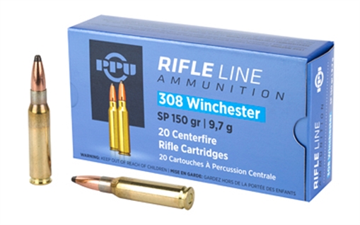 Picture of PPU Standard Rifle 308Win 150gr Soft Point 20 Per Box/10 Case PP3081