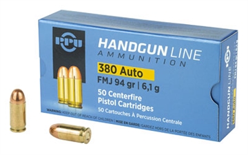 Picture of Prvi Partizan Pistol, 380 ACP, 94 Grain, Full Metal Jacket, 50 Round Box PPH380AF