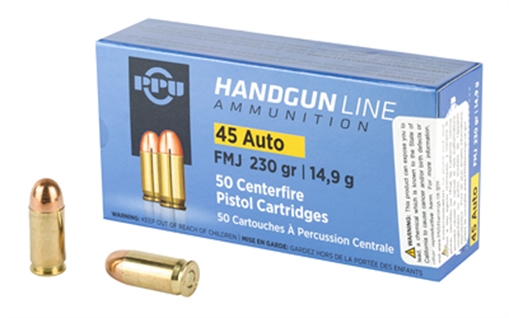 Picture of Prvi Partizan Pistol, 45 ACP, 230 Grain, Full Metal Jacket, 50 Round Box PPH45F