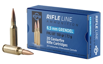 Picture of Prvi Partizan Standard Rifle, 6.5 Grendel, 110 Grain, Boat Tail Full Metal Jacket, 20 Round Box PP6GF