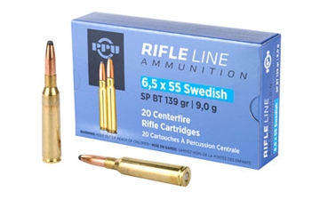 Picture of PPU Metric Rifle 6.5x55Swedish 139gr Soft Point Boat Tail 20 Per Box/10 Case PP6SWS