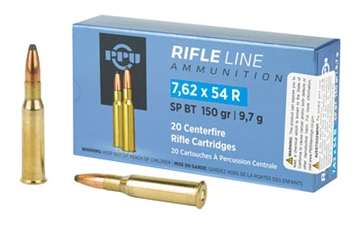 Picture of PPU Metric Rifle 7.62x54mmR 150gr Soft Point Boat Tail 20 Per Box/10 Case PP76254S