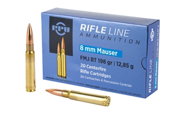 Picture of PPU Metric Rifle 8mmMauser 198gr Full Metal Jacket Boat Tail 20 Per Box/10 Case PP8F
