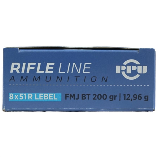 Picture of PPU Metric Rifle Ammunition 8x51R Lebel 200gr FMJ-BT 2300 fps 20/ct PP8L