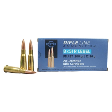 Picture of PPU Metric Rifle Ammunition 8x51R Lebel 200gr FMJ-BT 2300 fps 20/ct PP8L