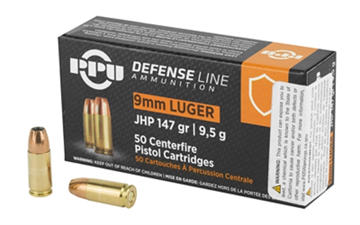 Picture of Prvi Partizan Handgun Defense, 9MM, 147Grain, Jacketed Hollow Point, 50 Round Box PPD92
