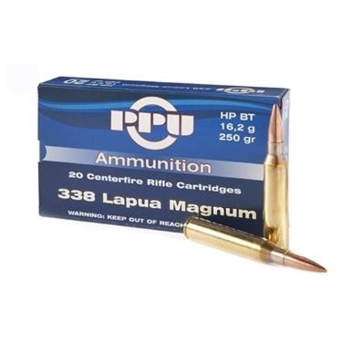 Picture of Prvi Partizan Standard Rifle, 338 Lapua Magnum, 250 Grain, Boat Tail Hollow Point, 10 Round Box PP338H