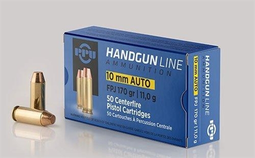 Picture of PPU Handgun 10mmAuto 170gr Flat Point Jacketed 50 Per Box/10 Case PPH10F