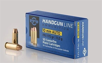 Picture of PPU Handgun 10mmAuto 170gr Flat Point Jacketed 50 Per Box/10 Case PPH10F