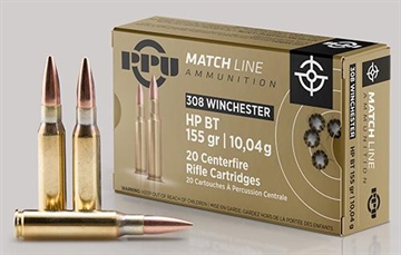 Picture of PPU Match Rifle Ammunition .308 WIN. 155 gr HPBT 2610 fps 20/ct PPM3081