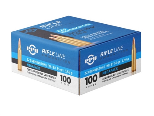 Picture of PPU REMINGTON .223 FMJBT 55G 100RD BOX 8 BOXES PER CASE PP223M
