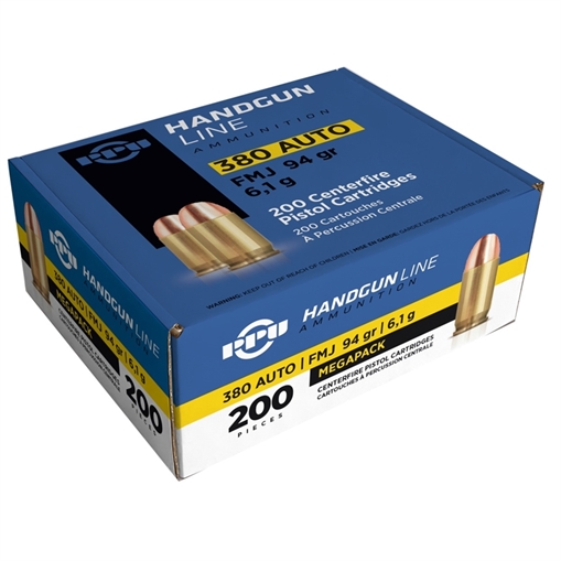 Picture of PPU MEGAPACK AMO 380 AUTO 94GR FMJ 200RD (3 BOX CASE) PPH380M