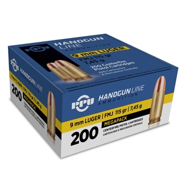 Picture of PPU MEGAPACK AMO 9MM 115GR FMJ 200RD (3 BOX CASE) PPH9M