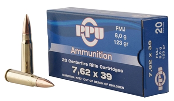 Picture of PPU METRIC RIFLE AMO 7.62X39 123GR FMJ 20RD (50 BOXES PER CASE) PP76239F