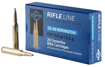 Picture of PPU Standard Rifle 25-06Rem 100gr Pointed Soft Point 20 Per Box/10 Case PP2506P