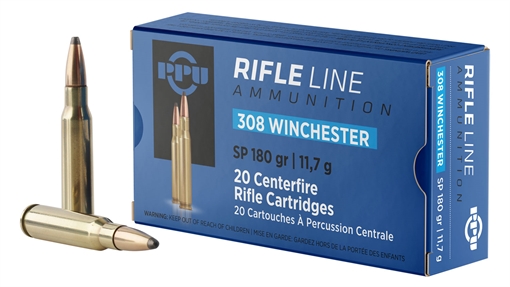 Picture of PPU Standard Rifle 308Win 180gr Soft Point 20 Per Box/10 Case PP3083