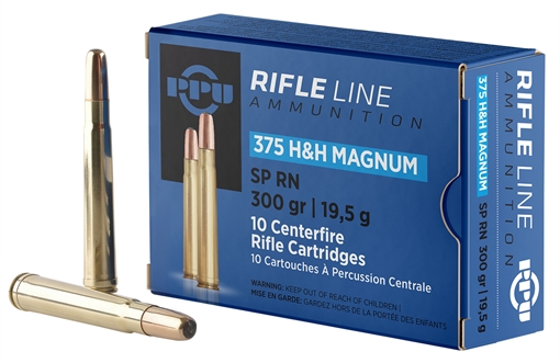 Picture of PPU Standard Rifle 375H&HMag 300gr Soft Point Round Nose 10 Per Box/20 Case PP375S