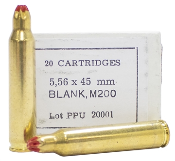 Show details for PPU Blank Ammo 5.56x45mmNATO 20 Per Box/100 Case PPB556 Picture of PPU Blank Ammo 5.56x45mmNATO 20 Per Box/100 Case PPB556