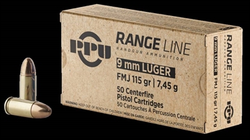 Picture of PPU PPR9 Range 9mm Luger 115 gr Full Metal Jacket 50 Bx/ 20 Cs PPUAPPR9