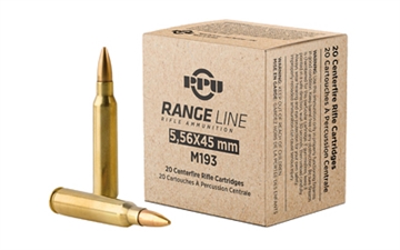 Picture of PPU RangeLine Rifle Ammunition 5.56X45 NATO 55gr FMJBT 3240 fps 20/rd PPR556