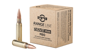 Picture of PPU RANGELINE RIFLE AMO 7.62X51 145GR FMJBT 20RD (25 BOX CASE) 8605003821533