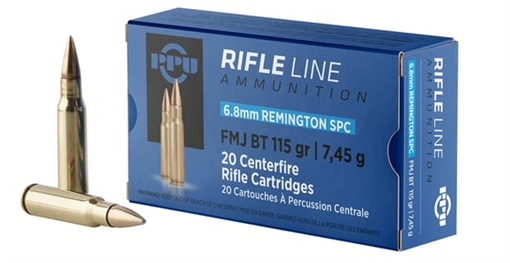 Picture of PPU STANDARD RIFLE AMO 6.8MM 115GR FMJ 20RD ( 50 BOX CASE) PP68F