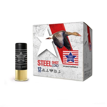 Picture of PPU Stars & Stripes Steel Shotshell 12ga 3'' 1-1/8 oz 1500 fps #1 25/ct CS33201