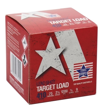 Picture of PPU Stars & Stripes Target Shotshells 410ga 2-1/2" 1/2oz 1200 fps #9 25/ct CT41009