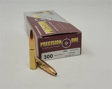 Show details for PRECISION ONE 300BLKOUT 130G HP 20RDS PONE1376 Picture of PRECISION ONE 300BLKOUT 130G HP 20RDS PONE1376