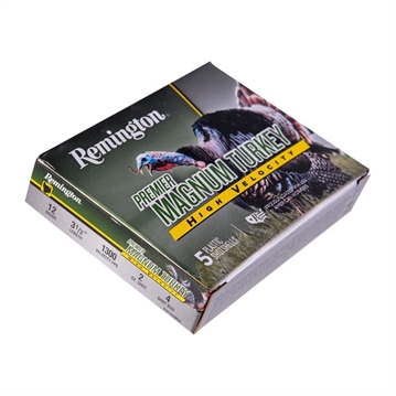 Picture of Remington Ammunition Premier Magnum Turkey High Velocity 12 Gauge 3.50" 2 oz 4 Shot 5 Per Box/ 20 Cs 28039