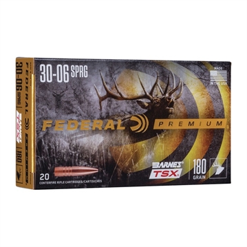 Picture of Federal Premium 30-06Springfield 180gr Barnes TSX 20 Per Box/10 Case P3006AE