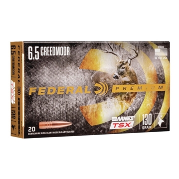 Picture of Federal Classic Hunter Barnes TSX Rifle Ammunition 6.5 Creedmoor 130 gr TSX 2825 fps 20/ct P65CRDBTSX1