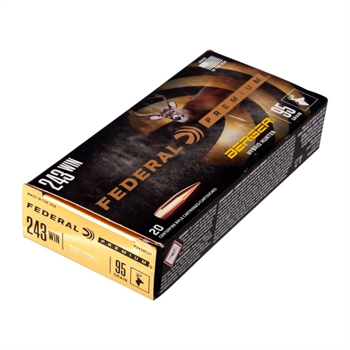 Picture of Federal Classic Hunter Berger Hybrid Rifle Ammunition .243 Win 95 gr BTHP 3050 fps 20/ct P243BCH1