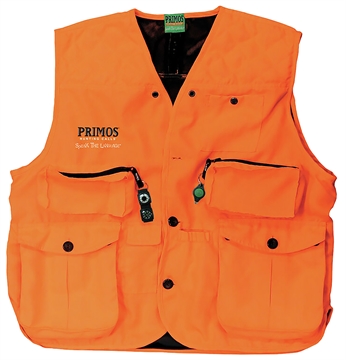 Picture of Primos Gunhunter's Hunting Vest Medium Blaze Orange Features Compass & LED Light 65701