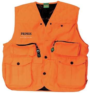 Picture of Primos Gunhunter's Hunting Vest Large Blaze Orange Features Compass & LED Light 65702