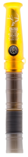 Picture of Primos Power Grunter Call Double Reed Mule Deer Sounds Attracts Blacktail/Mule Deer Features Built in Compass Black/Gold 736