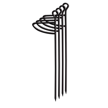 Picture of Primos PS60086 Double Bull Ground Blind Stakes Black Steel Pack of 4 60086