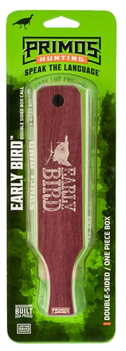 Picture of Primos Early Bird Box Call Turkey Hen Sounds Attracts Turkeys Natural Walnut/Purple Heart PS2961