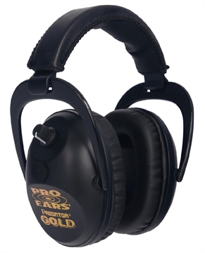 Picture of Pro Ears Predator Gold Electronic Muff 26 dB Over the Head Black/Gold Adult 1 Pair GSP300BLK