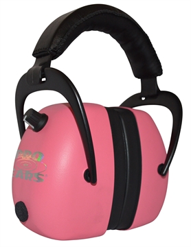 Picture of Pro Ears Gold II 30 Electronic Muff 30 dB Over the Head Pink/Black Adult 1 Pair PEG2RMP