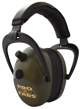 Picture of Pro Ears Gold II 26 Electronic Muff 26 dB Over the Head Black/Green Adult 1 Pair PEG2SMG