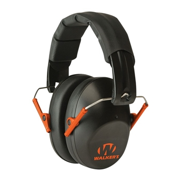 Picture of Walkers Game Ear PRO LOW PROFILE FOLDING MUFFS-BLACK & ORANGE GWP-FPM1-BKO