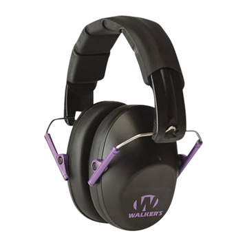 Picture of Walkers Game Ear PRO-LOW PROFILE FOLDING MUFF BLACK/PURPLE GWP-FPM1-BKPU