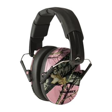 Picture of Walkers Game Ear PRO-LOW PROFILE FOLDING MUFF PINK MOSSY OAK CAMO GWP-FPM1-PKMO