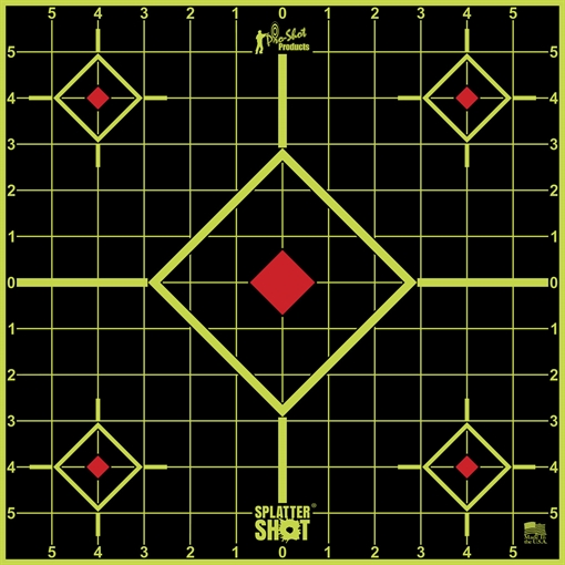 Picture of Pro-Shot Products Splatter Shot, 12" Sight-In, Adhesive Target, 5 Pack, Black/Green 12SI-GREEN-5PK 12SIGREEN5PK