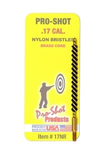 Picture of Pro-Shot Bore Brush .17/ .177 Cal Rifle #5-40" Thread Nylon Bristles Brass Core 17NR