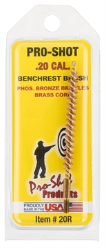 Picture of Pro-Shot Benchrest Quality Brass Core/Bronze Bristle Rifle Bore Brush (5/40 Thread) .20 cal 20R