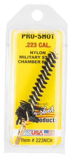 Picture of Pro-Shot Chamber Brush Military Style 223 Rem/5.56x45mm NATO AR Platform #8-32 Thread Nylon Bristles Brass Core 223NCH
