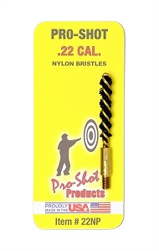 Picture of Pro-Shot Bore Brush .22 Cal Pistol #8-32 Thread Nylon Bristles Brass Core 22NP